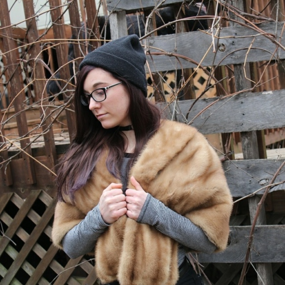 Palermo's furs real mink fur stole